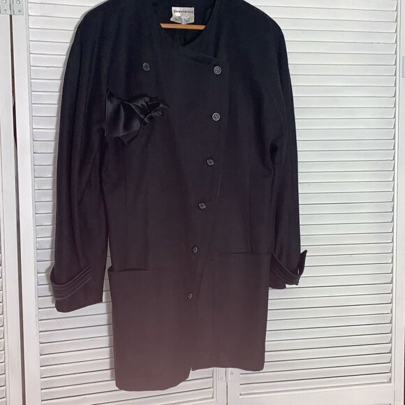 Vintage Jurgen Weiss Gray New Wool Cashmere Button Down Blazer Jacket Size 8 - Picture 9 of 16